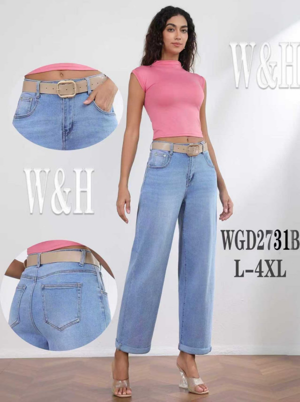 Spodnie damskie jeans Roz L-4XL, 1 Kolor .Paczka 10 szt 1